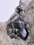 6.1cms ACANTHITE QUARTZ PYRARGYRITE CHALCOPYRITE CRYSTALS MINERAL PERU HB181