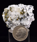 3.8cms APATITE QUARTZ PYRITE CRYSTALS DICKITE PERU HUANZALA AB230