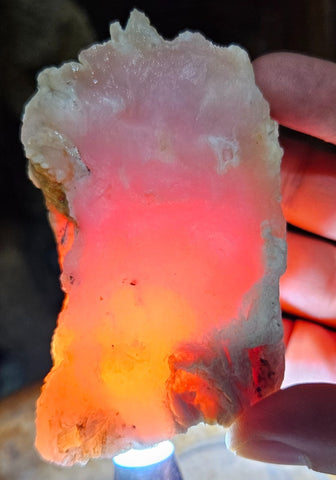 240 grams GEM PINK OPAL PERU ROUGH ANGEL SKIN TRANSLUCENT CORAL COLOR PB65