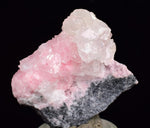3.4cms RHODOCHROSITE PAGODA CALCITE CRYSTALS JORDANITE (?) GALENA PERU RB509