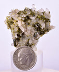 LOT 10 EPIDOTE QUARTZ CRYSTALS PERU CLUSTER COLLECTOR GREEN COLOR MINERAL CB187