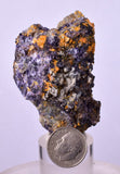 5.3cms GEM RARE WULFENITE FLUORITE MINI CRYSTALS ALAMO ARIZONA USA YB54
