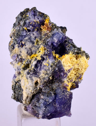 3.3cms GEM WULFENITE FLUORITE MIMETITE CRYSTALS ALAMO ARIZONA USA MINERAL YB40