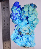 14cms NEW BLUE CHALCANTHITE NATURAL BOTRYOIDAL CRYSTALS PERU TRANSLUCENT FB78