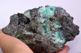 15.5cms GEOCRONITE GREEN FLUORITE  CRYSTAL GALENA PERU MILPO PERU SHINY KB22