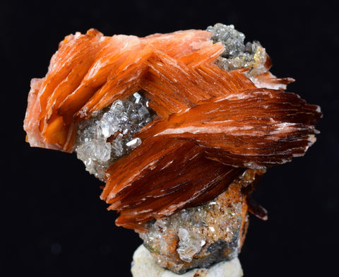 3.4cms CERUSSITE BARITE GALENA CRYSTALS MOROCCO MINERAL SPECIMEN KB54
