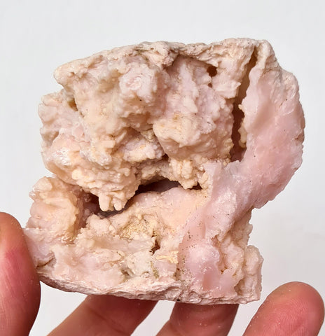 7.6cms PALYGORSKITE PINK OPAL QUARTZ TRANSLUCENT CORAL COLOR SPECIMEN PB06