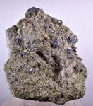 9.8cms GALENA QUARTZ PYRITE CRYSTAL CUBIC PERU MINERAL SPECIMEN  GB18