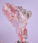 7.2cms GEM PINK OPAL HYALITE PALYGORSKITE QUARTZ SCULPTURE BOTRYOIDAL PERU PB46