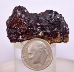 3.8cms  GEM GARNET STEPPED SPESSARTINE CRYSTALS PERU SHINY SHARP RARE GB55