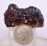 3.8cms  GEM GARNET STEPPED SPESSARTINE CRYSTALS PERU SHINY SHARP RARE GB55