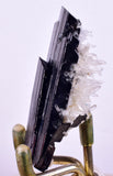 5.5cms HUBNERITE FLOATER QUARTZ CRYSTALS DOUBLY TERMINATED PERU MINERAL MB144