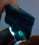 51grs BLUE MALACHITE CHRYSOCOLLA SCULPTURE SCENIC PERU ROUGH DECORATION UB184