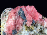 3.8cms RHODOCHROSITE GALENA PYRITE CHINA CRYSTAL RHOMBOHEDRAL MINIATURE RB659