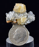 2.5cms CERUSSITE BARITE GALENA CRYSTALS MOROCCO MINERAL SPECIMEN KB56