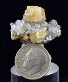2.5cms CERUSSITE BARITE GALENA CRYSTALS MOROCCO MINERAL SPECIMEN KB56
