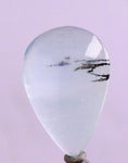 4ct GEM BLUE OPAL SCENIC CABOCHON PERU SEASCAPE PENDANT JEWELRY DENDRITES  BB149