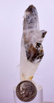 7cms GEM QUARTZ NATURAL CHLORITE INCLUDED PHANTOM CRYSTAL PERU  QB30