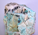 18cms AMAZONITE MICROCLINE QUARTZ CRYSTALS DENDRITES MICA MUSCOVITE PERU EB66