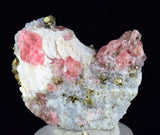 3.2cms RHODOCHROSITE QUARTZ PYRITE CHINA CRYSTAL RHOMBOHEDRAL MINIATURE RB660