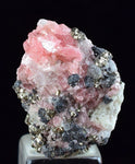 2cms RHODOCHROSITE FLUORITE PYRITE CRYSTAL RHOMBOHEDRAL SUPER MINIATURE RB299
