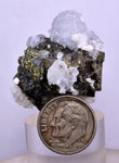3.3cm  BLUE DOLOMITE SELLAITE CRYSTALS CHALCOPYRITE QUARTZ CALCITE PERU GB32
