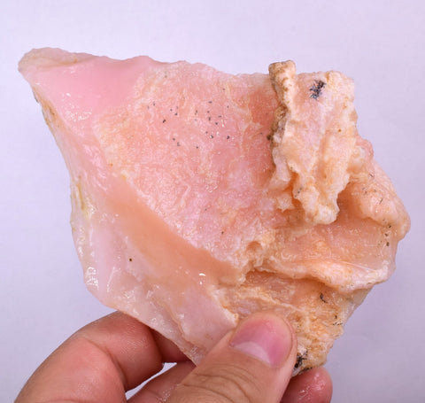 150 grams GEM PINK OPAL PERU ROUGH ANGEL SKIN TRANSLUCENT CORAL COLOR PB63