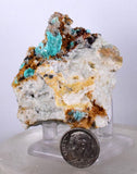 5.4cms CHRYSOCOLLA MALACHITE SELENITE CRYSTALS PERU QUARTZ CALCITE CB28