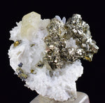 2.1cm APATITE QUARTZ PYRITE DICKITE SCHEELITE ? PERU HUANZALA AB77