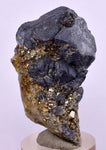 4.5cms GALENA QUARTZ PYRITE CRYSTAL CUBIC PERU MINERAL SPECIMEN  GB38