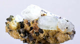 3.9cms APATITE SIDERITE QUARTZ CRYSTALS CHALCOPYRITE BORNITE PYRITE PERU AB03