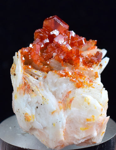 2.4cm VANADINITE CRYSTAL BARITE MIBLADEN MOROCCO MINIATURE MINERAL SPECIMEN WB08