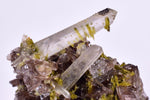 3.6cms PREMIUM EPIDOTE AXINITE QUARTZ CRYSTALS PERU AESTHETIC COLLECTOR CB137