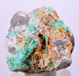 2.8cms GEM EMERALD CRYSTAL PYRITE CALCITE QUARTZ COLOMBIA MINERAL SPECIMEN EB34