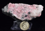7.7cms RHODOCHROSITE QUARTZ CALCITE CRYSTALS JORDANITE (?) GALENA PERU RB502