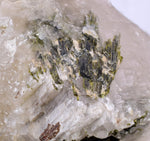 20cms CALCITE WITH QUARTZ EPIDOTE CRYSTALS PERU SHINY MINERAL SPECIMEN GB41