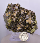 7cms APATITE SIDERITE QUARTZ CRYSTALS CHALCOPYRITE BORNITE PYRITE PERU AB189