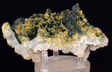 14cms PREHNITE EPIDOTE CLINOZOISITE LIMONITE SHINY NATURAL CRYSTAL MINERAL QB97