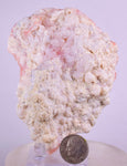 9.4cms GEM PINK OPAL HYALITE PALYGORSKITE QUARTZ SCULPTURE BOTRYOIDAL PERU PB45