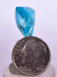 7cts GEM SILICA CHRYSOCOLLA CHALCEDONY POLISHED PERU NEW FIND BB335