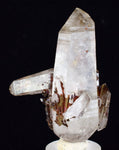 6.4cms HEMATOID QUARTZ DOUBLY TERMINATED GOETHITE MINERAL SPECIMEN PERU QB112