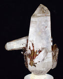 6.4cms HEMATOID QUARTZ DOUBLY TERMINATED GOETHITE MINERAL SPECIMEN PERU QB112