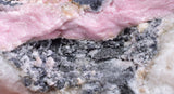 8.3cms RHODOCHROSITE QUARTZ CALCITE CRYSTALS JORDANITE (?) GALENA PERU RB511