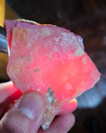 385carats GEM DEEP RED PINK OPAL PERU ROUGH COLOR TRANSLUCENT MINERAL PB93