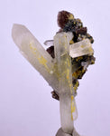 5.1cms PREMIUM EPIDOTE QUARTZ AXINITE CRYSTALS PERU AESTHETIC COLLECTOR CB135