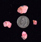 LOT 4 GEM RHODOCHROSITE CRYSTALS PERU MINERAL SPECIMEN COLLECTOR RB273