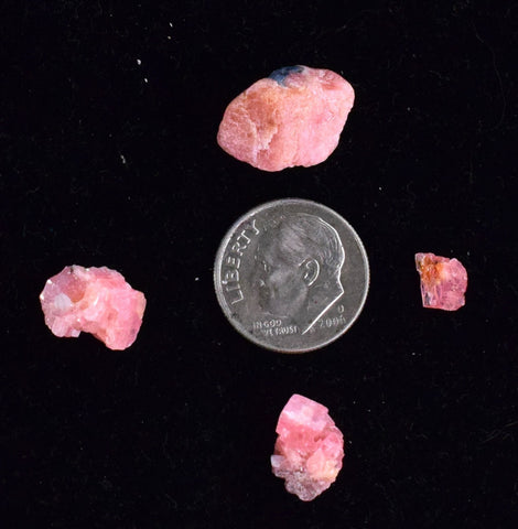 LOT 4 GEM RHODOCHROSITE CRYSTALS PERU MINERAL SPECIMEN COLLECTOR RB273