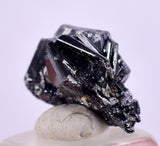 1.3cm PEARCEITE POLYBASITE PYRITE  CRYSTAL SILVER  MINERAL SPECIMEN PERU HB226
