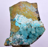 5.6cms DRUZY CHRYSOCOLLA QUARTZ PERU COPPER MINERAL SPECIMEN COLLECTOR DB67