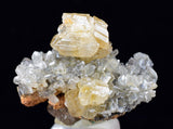 2.5cms CERUSSITE BARITE GALENA CRYSTALS MOROCCO MINERAL SPECIMEN KB56